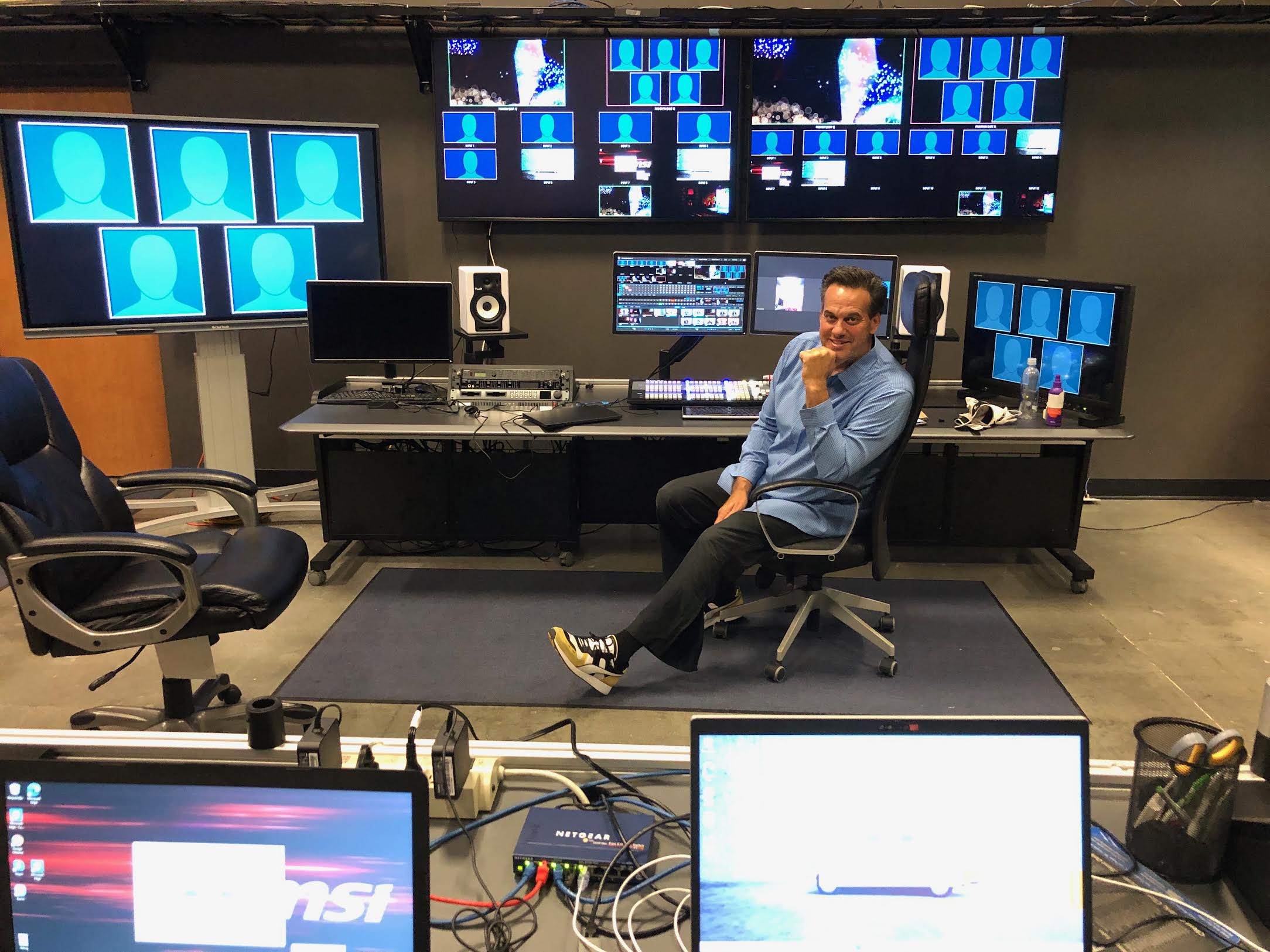 Brian Sheil at editing bay
